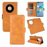 For Huawei Mate 40 Pro Dual-side Magnetic Buckle Horizontal Flip Leather Case with Holder & Card Slots & Wallet(Yellow)