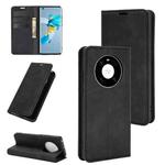 For Huawei Mate 40 Retro-skin Business Magnetic Suction Leather Case with Holder & Card Slots & Wallet(Black)