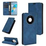 For Huawei Mate 40 Retro-skin Business Magnetic Suction Leather Case with Holder & Card Slots & Wallet(Dark Blue)