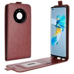 For Huawei Mate 40 R64 Texture Single Vertical Flip Leather Protective Case with Card Slots & Photo Frame(Brown)