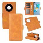 For Huawei Mate 40 Dual-side Magnetic Buckle Horizontal Flip Leather Case with Holder & Card Slots & Wallet(Yellow)
