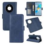 For Huawei Mate 40 Dual-side Magnetic Buckle Horizontal Flip Leather Case with Holder & Card Slots & Wallet(Dark Blue)