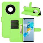 For Huawei Mate 40 Litchi Texture Horizontal Flip Protective Case with Holder & Card Slots & Wallet(Green)