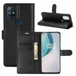 For OnePlus Nord N10 5G Litchi Texture Horizontal Flip Protective Case with Holder & Card Slots & Wallet(Black)