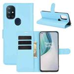 For OnePlus Nord N10 5G Litchi Texture Horizontal Flip Protective Case with Holder & Card Slots & Wallet(Blue)