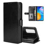 For Huawei P smart 2021 R64 Texture Single Horizontal Flip Protective Case with Holder & Card Slots & Wallet& Photo Frame(Black)