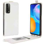 For Huawei P smart 2021 R64 Texture Single Vertical Flip Leather Protective Case with Card Slots & Photo Frame(White)