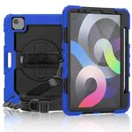 For iPad Air 2022 / 2020 10.9 Shockproof Black Silica Gel + Colorful PC Protective Case(Blue)