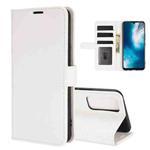 For vivo V20 SE R64 Texture Single Horizontal Flip Protective Case with Holder & Card Slots & Wallet& Photo Frame(White)