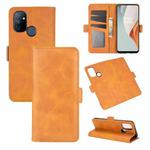 For OnePlus Nord N100 Dual-side Magnetic Buckle Horizontal Flip Leather Case with Holder & Card Slots & Wallet(Yellow)