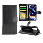 For OPPO Realme 7 Pro Crazy Horse Texture Leather Horizontal Flip Protective Case with Holder & Card Slots & Wallet & Photo Frame(Black)