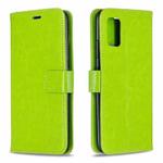 For Samsung A51 5G Crazy Horse Texture Horizontal Flip Leather Case with Holder & Card Slots & Wallet & Photo Frame(green)