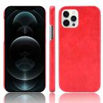 For iPhone 12 / 12 Pro Shockproof Litchi Texture PC + PU Case(Red)