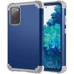 For Samsung Galaxy S20 FE PC + Silicone Three-piece Shockproof Protection Case(Blue)