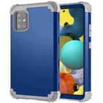 For Samsung Galaxy A71 5G PC + Silicone Three-piece Shockproof Protection Case(Blue)