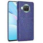 For Xiaomi Mi 10T Lite Shockproof Crocodile Texture PC + PU Case(Blue)