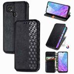 For ZTE Blade 20 Smart Cubic Grid Pressed Horizontal Flip Magnetic PU Leather Case with Holder & Card Slots & Wallet(Black)