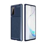 For Samsung Galaxy S21+ 5G Carbon Fiber Texture Shockproof TPU Case(Blue)
