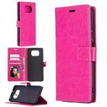 For Xiaomi Poco X3 NFC Crazy Horse Texture Horizontal Flip Leather Case with Holder & Card Slots & Wallet & Photo Frame(Rose pink)