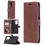 For Xiaomi Mi 10T Pro Crazy Horse Texture Horizontal Flip Leather Case with Holder & Card Slots & Wallet & Photo Frame(Brown)