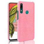 Shockproof Crocodile Texture PC + PU Case For Huawei P Smart Z(Pink)