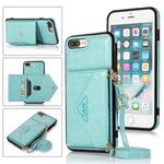 Multi-functional Cross-body Card Bag TPU+PU Back Cover Case with Holder & Card Slot & Wallet For iPhone 6 / 6s(Green)