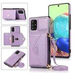 For Samsung Galaxy S20 FE Multi-functional Cross-body Card Bag TPU+PU Back Cover Case with Holder & Card Slot & Wallet(Purple)