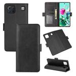 For LG K92 5G Dual-side Magnetic Buckle Horizontal Flip Leather Case with Holder & Card Slots & Wallet(Black)