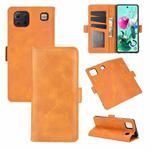 For LG K92 5G Dual-side Magnetic Buckle Horizontal Flip Leather Case with Holder & Card Slots & Wallet(Yellow)