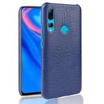 Shockproof Crocodile Texture PC + PU Case For Huawei Y9 prime 2019(Blue)