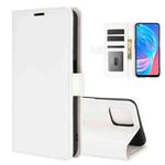 For OPPO A72 / A73 5G R64 Texture Single Horizontal Flip Protective Case with Holder & Card Slots & Wallet & Photo Frame(White)