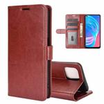 For OPPO A72 / A73 5G R64 Texture Single Horizontal Flip Protective Case with Holder & Card Slots & Wallet & Photo Frame(Brown)