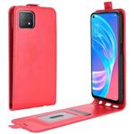 For OPPO A72 / A73 5G R64 Texture Single Vertical Flip Leather Protective Case with Card Slots & Photo Frame(Red)