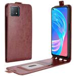 For OPPO A72 / A73 5G R64 Texture Single Vertical Flip Leather Protective Case with Card Slots & Photo Frame(Brown)