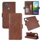For Motorola Moto G9 Power Dual-side Magnetic Buckle Horizontal Flip Leather Case with Holder & Card Slots & Wallet(Brown)