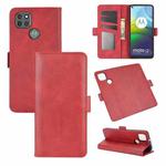 For Motorola Moto G9 Power Dual-side Magnetic Buckle Horizontal Flip Leather Case with Holder & Card Slots & Wallet(Red)