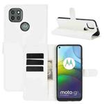 For Motorola Moto G9 Power Litchi Texture Horizontal Flip Protective Case with Holder & Card Slots & Wallet(White)