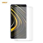 For Xiaomi Poco M3 5 PCS ENKAY Hat-Prince 0.26mm 9H 2.5D Curved Edge Tempered Glass Film