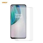 For OnePlus Nord N10 5G 5 PCS ENKAY Hat-Prince 0.26mm 9H 2.5D Curved Edge Tempered Glass Film