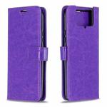 For Asus Zenfone 7 ZS670KS Crazy Horse Texture Horizontal Flip Leather Case with Holder & Card Slots & Wallet & Photo Frame(Purple)