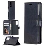 For Samsung Galaxy S20 FE Crazy Horse Texture Horizontal Flip Leather Case with Holder & Card Slots & Wallet & Photo Frame(Black)