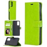 For Samsung Galaxy S20 FE Crazy Horse Texture Horizontal Flip Leather Case with Holder & Card Slots & Wallet & Photo Frame(Green)