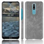 For Nokia 2.4 Shockproof Litchi Texture PC + PU Case(Gray)