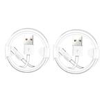 XJ-023 2 PCS USB Male to Micro USB Male Interface Charge Cable, Length: 1m