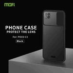 For Xiaomi Poco C3 MOFI Xing Dun Series Translucent Frosted PC + TPU Privacy Anti-glare Shockproof All-inclusive Protective Case(Black)