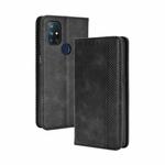 For OnePlus Nord N10 5G Magnetic Buckle Retro Crazy Horse Texture Horizontal Flip Leather Case with Holder & Card Slots & Photo Frame(Black)