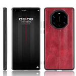 For Huawei Mate 40 RS Porsche Design Shockproof Sewing Cow Pattern Skin PC + PU + TPU Case(Red)