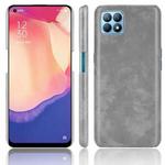For OPPO Reno4 SE Shockproof Litchi Texture PC + PU Case(Grey)