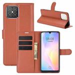 For Huawei nova 8 SE Litchi Texture Horizontal Flip Protective Case with Holder & Card Slots & Wallet(Brown)