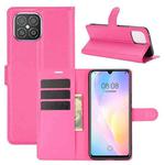 For Huawei nova 8 SE Litchi Texture Horizontal Flip Protective Case with Holder & Card Slots & Wallet(Rose red)